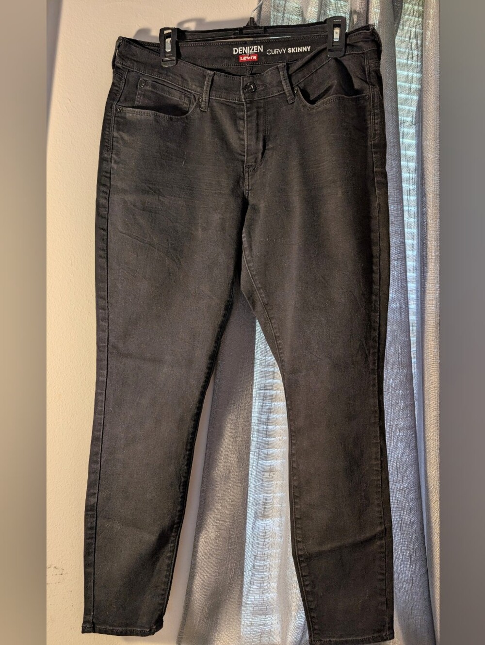 Levi's Denizen Curvy Skinny Black Jeans Size 16M W33 L32